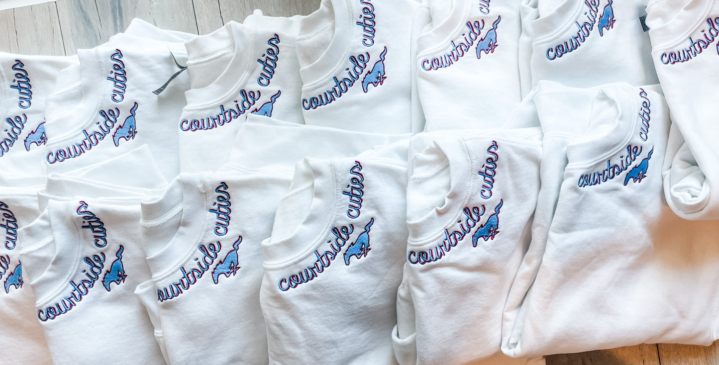Neckline Embroidered Sweatshirt
