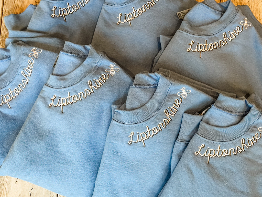 Neckline Embroidered Sweatshirt