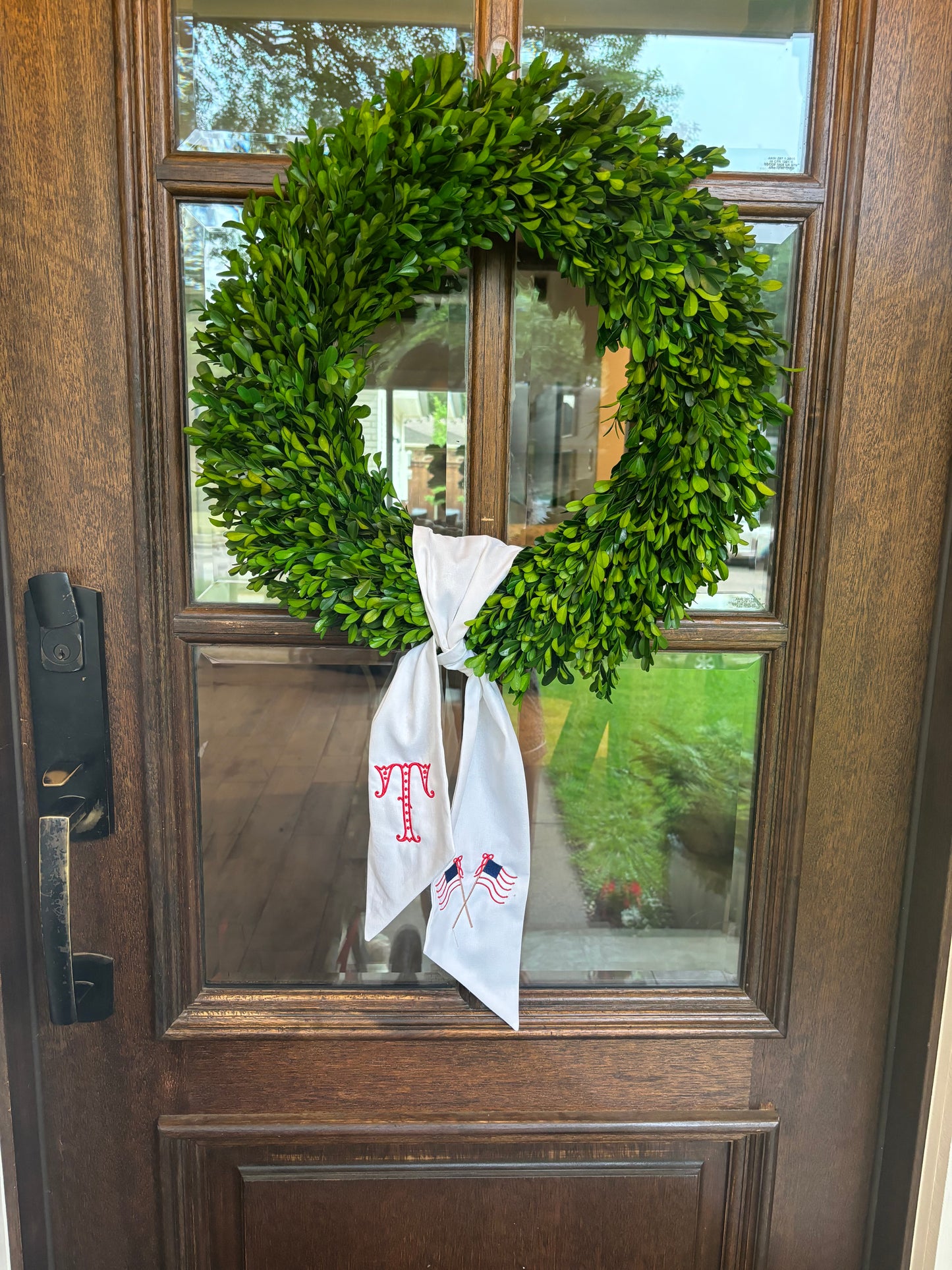 American Flag Wreath Sash