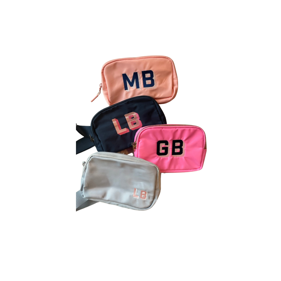 monogrammed belt bag