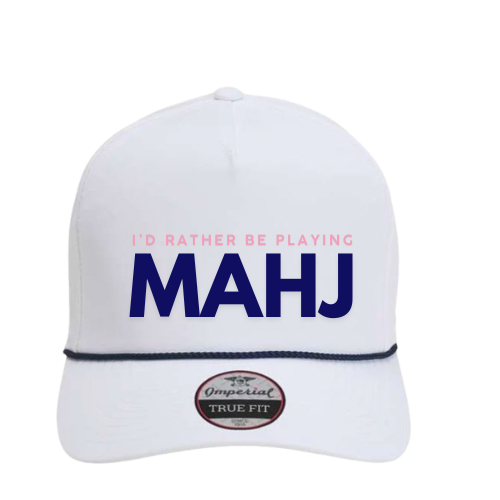 Mix and Mahjong White/Blue Mahj Hat