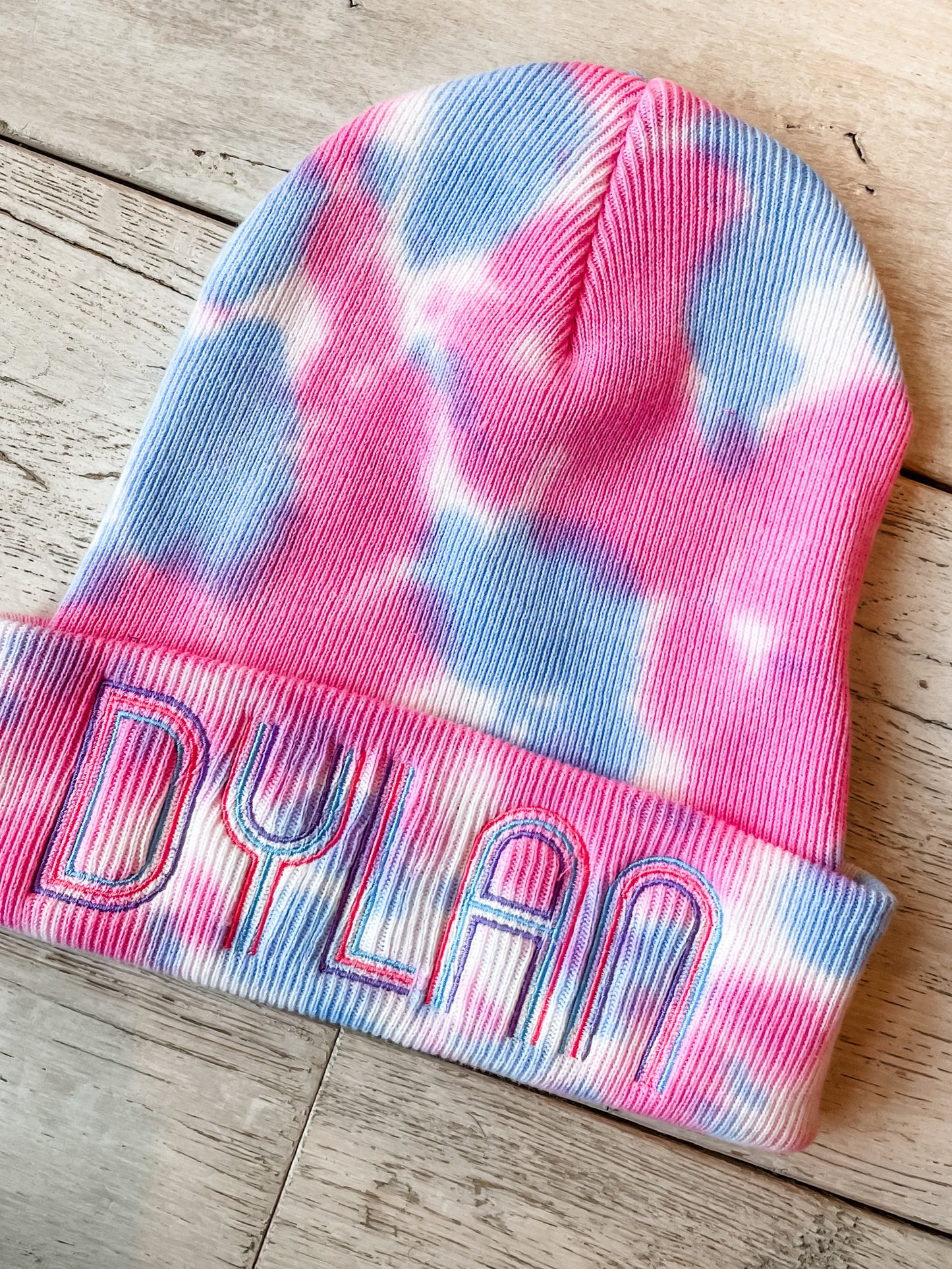 Tie-dye beanies