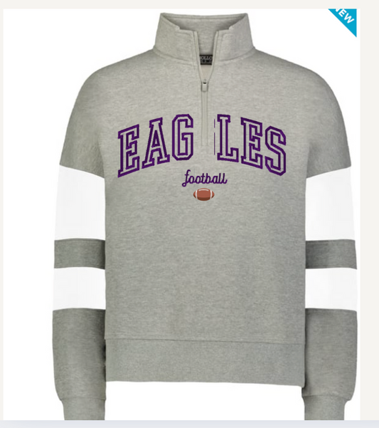 Women's Quarter Zip with Block Sleeves
